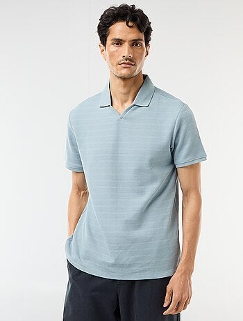 Polo en piqué de coton à manches courtes