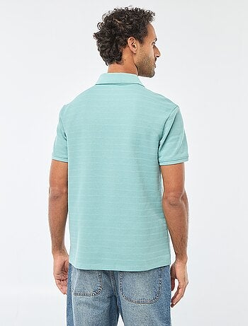 Polo en piqué de coton à manches courtes