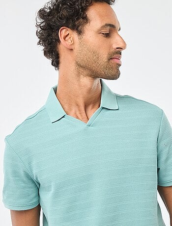 Polo en piqué de coton à manches courtes