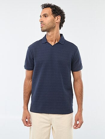 Polo en piqué de coton à manches courtes