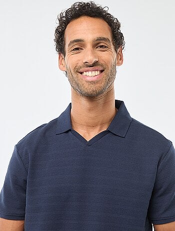 Polo en piqué de coton à manches courtes