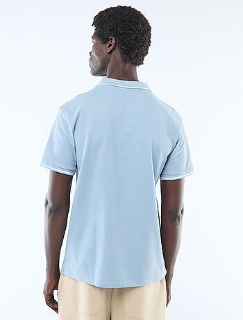 Polo en piqué de coton à manches courtes
