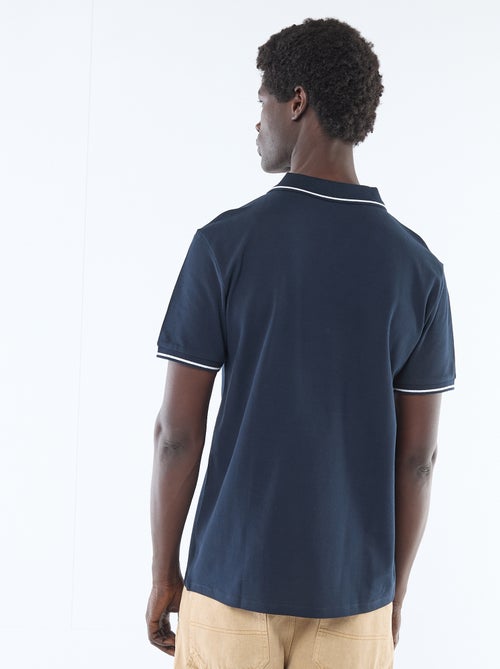 Polo en piqué de coton à manches courtes - Kiabi