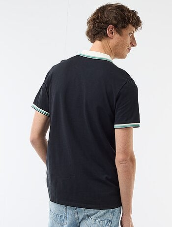 Polo en piqué de coton à manches courtes