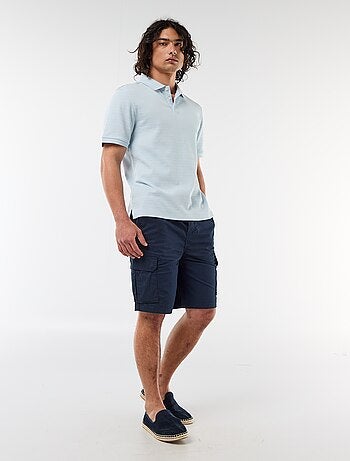 Polo en piqué de coton à manches courtes