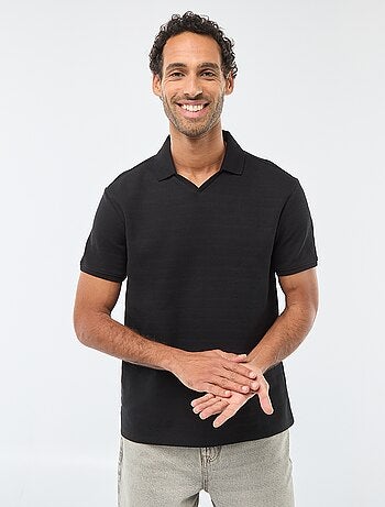 Polo en piqué de coton à manches courtes