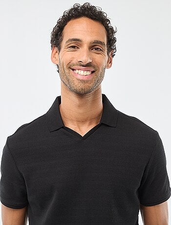 Polo en piqué de coton à manches courtes