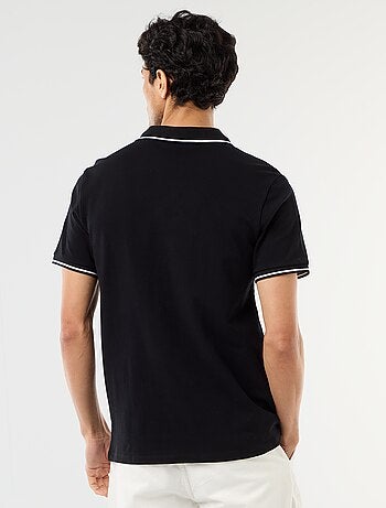Polo en piqué de coton à manches courtes