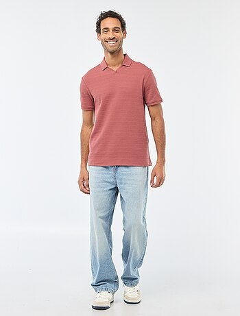 Polo en piqué de coton à manches courtes