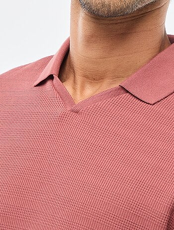 Polo en piqué de coton à manches courtes