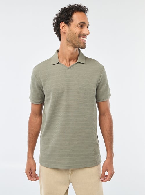 Polo en piqué de coton à manches courtes - Kiabi