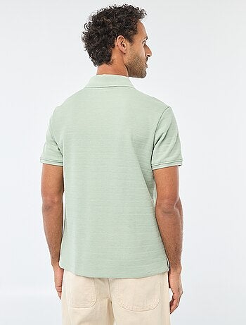 Polo en piqué de coton à manches courtes