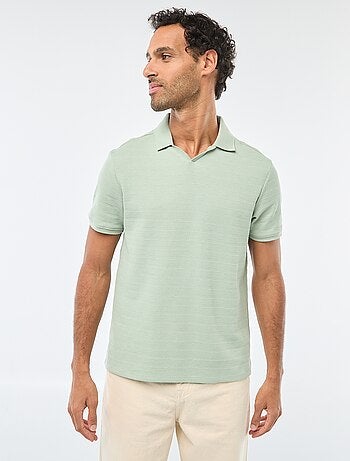 Polo en piqué de coton à manches courtes