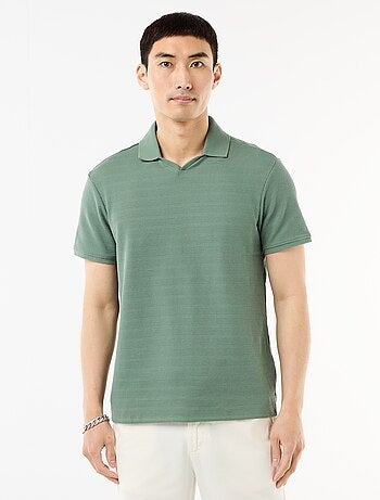 Polo en piqué de coton à manches courtes