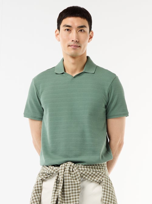 Polo en piqué de coton à manches courtes - Kiabi