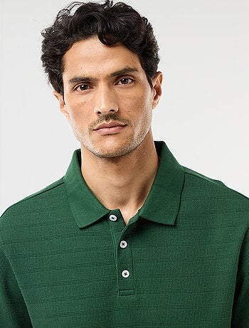Polo en piqué de coton à manches courtes