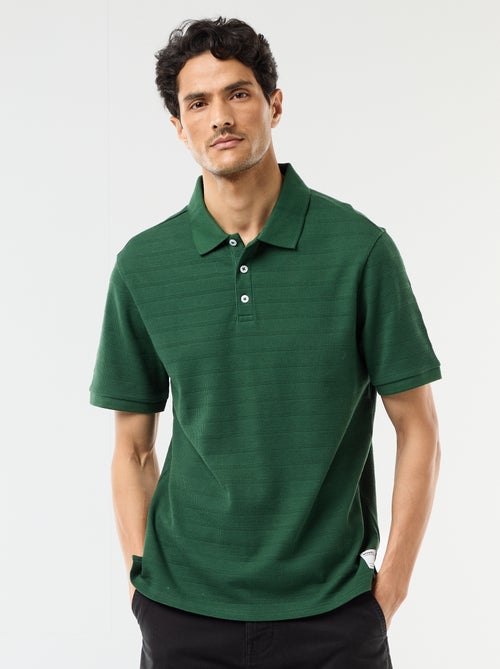 Polo en piqué de coton à manches courtes - Kiabi