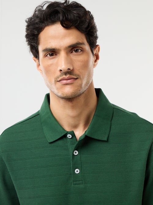 Polo en piqué de coton à manches courtes - Kiabi
