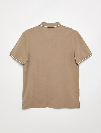 Polo en piqué de coton avec broderie à la poitrine