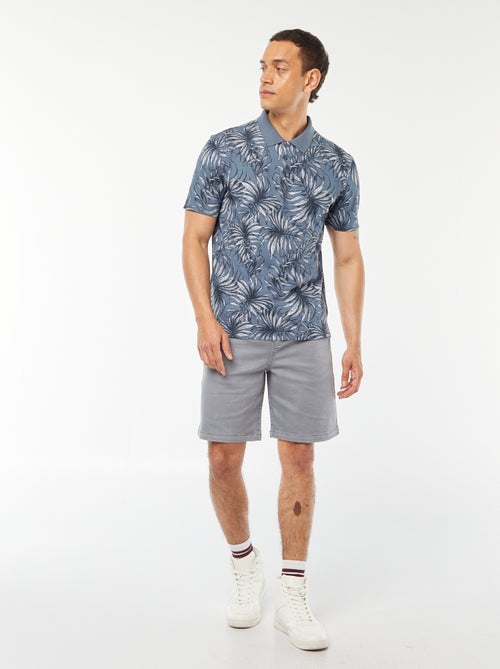 Polo en piqué de coton avec imprimé - Kiabi