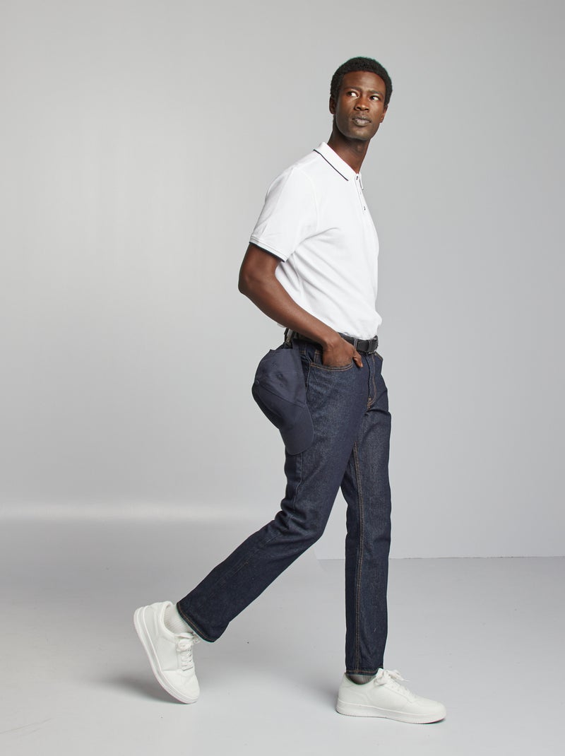 Polo en piqué  de coton Blanc - Kiabi