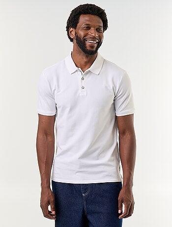 Polo en piqué de coton