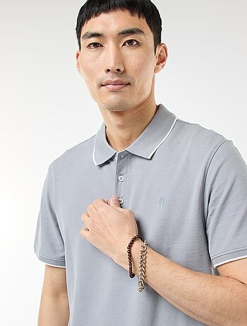 Polo en piqué de coton