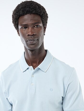 Polo en piqué de coton
