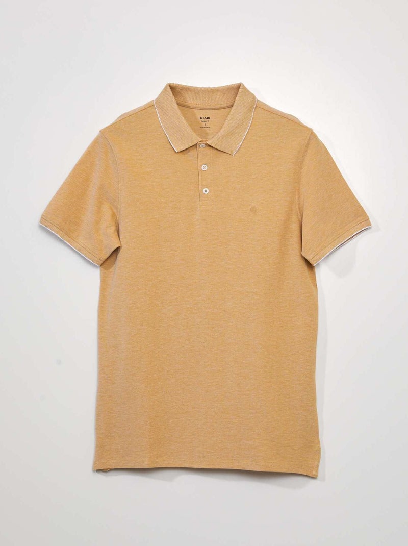 Polo en piqué de coton Jaune - Kiabi