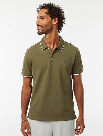 Polo en piqué de coton