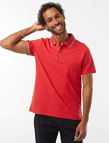 Polo en piqué de coton