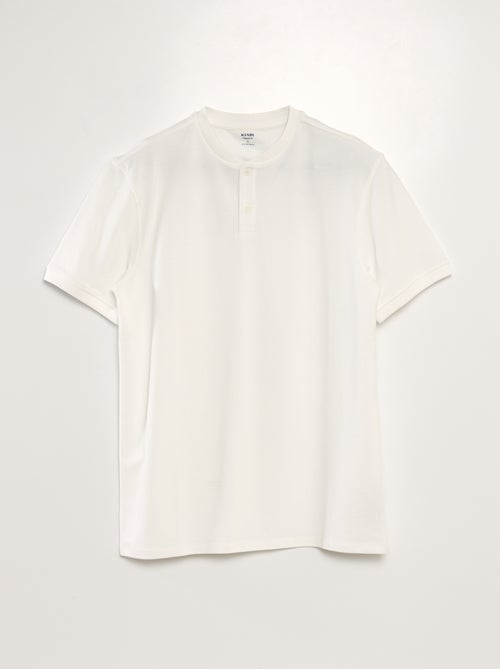 Polo en piqué de coton uni - Kiabi