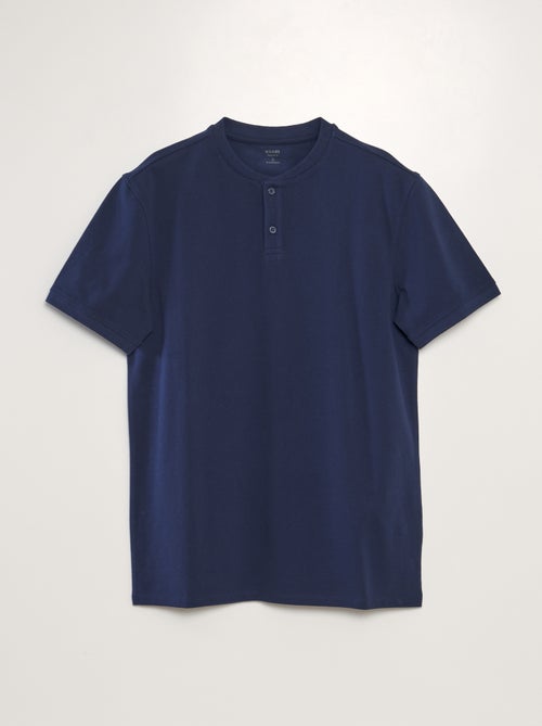 Polo en piqué de coton uni - Kiabi