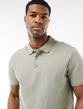 Polo en piqué de coton