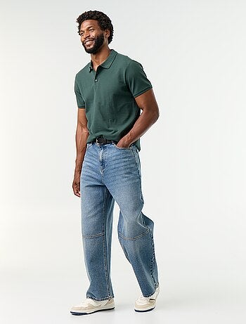 Polo à manches courtes homme en maille piquée uni