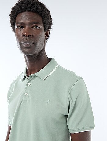Polo en piqué de coton