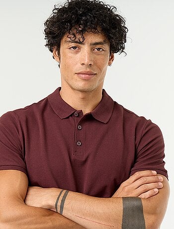 Polo à manches courtes homme en maille piquée uni