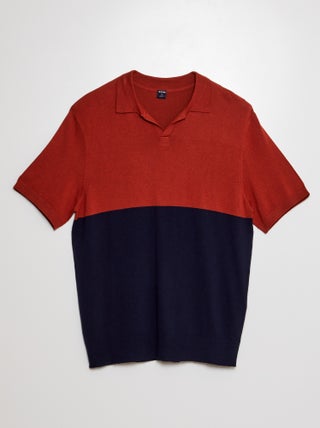 Polo en tricot à manches courtes