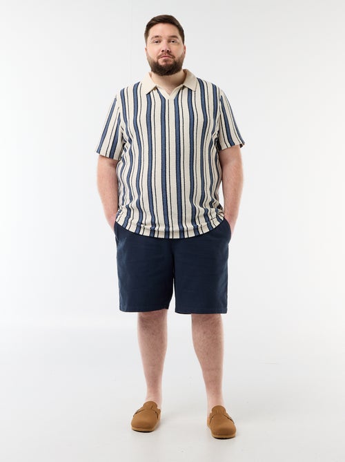 Polo en tricot manches courtes - Kiabi