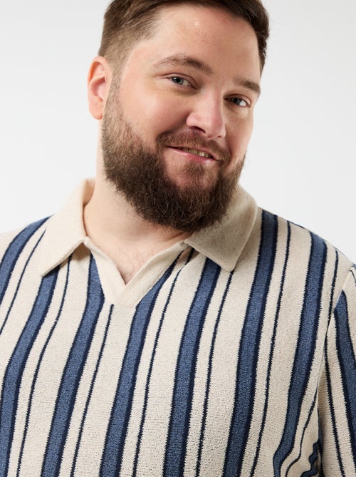 Polo en tricot manches courtes - Kiabi