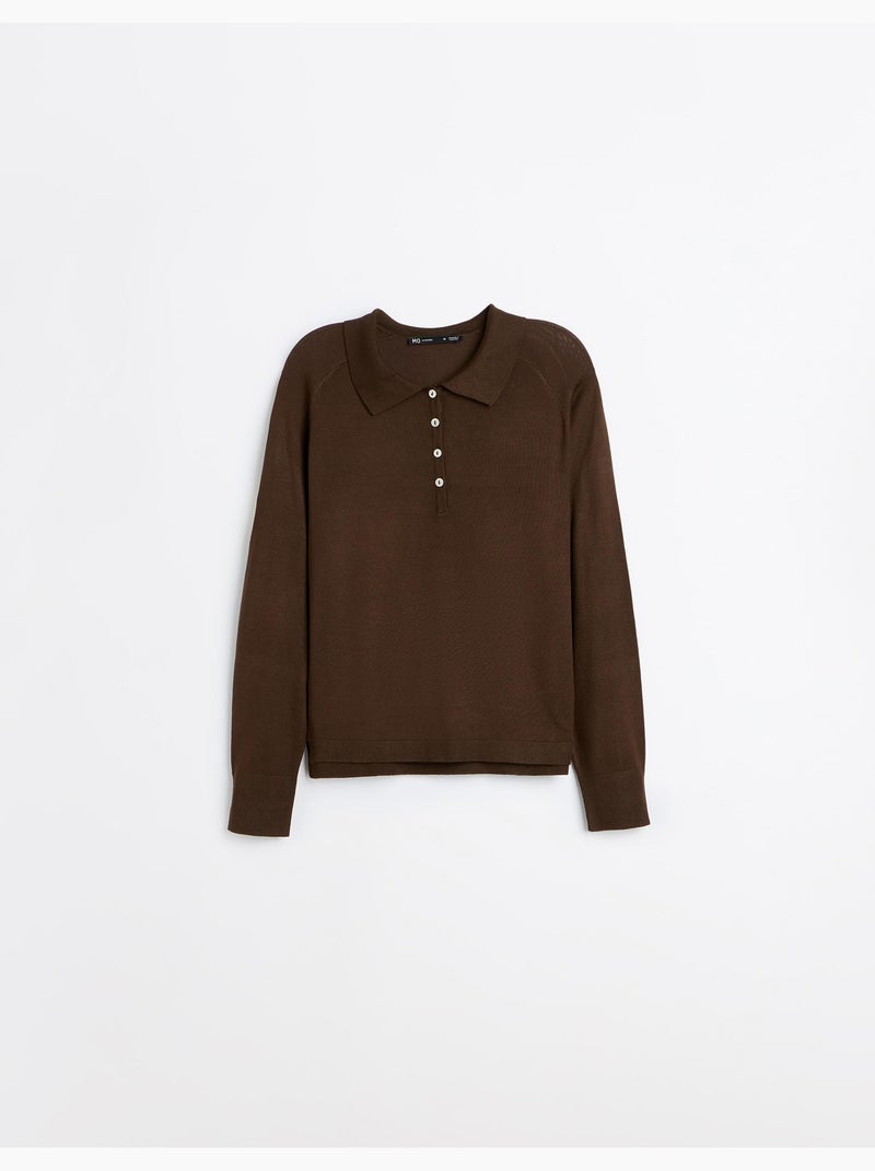 Polo en viscose, mo fashion Marron - Kiabi