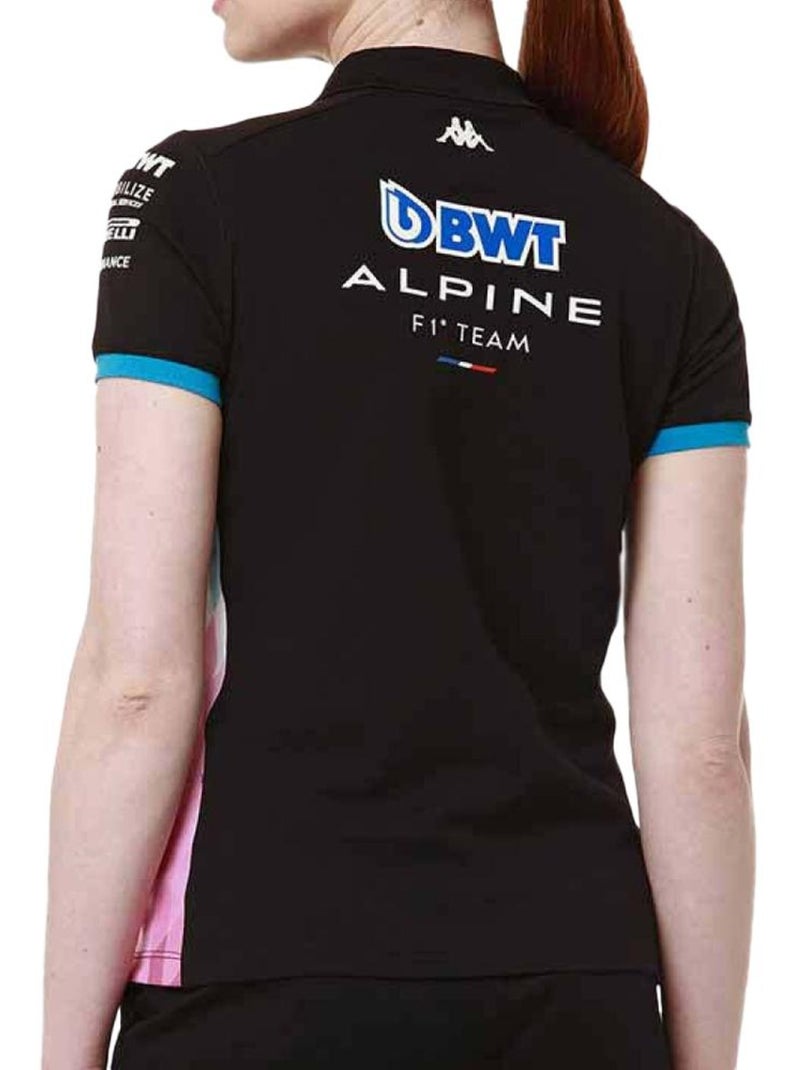 Polo femme kappa Noir - Kiabi