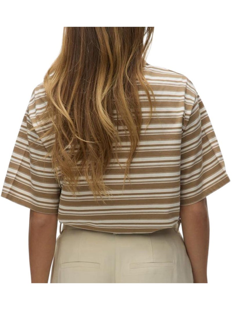 Polo femme vero moda Marron cappuccino - Kiabi