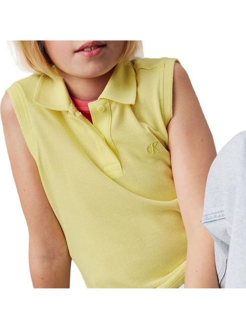 Polo Fille Calvin Klein Jeans Sleeve - Kiabi Polo Fille Calvin Klein Jeans Sleeve - Kiabi