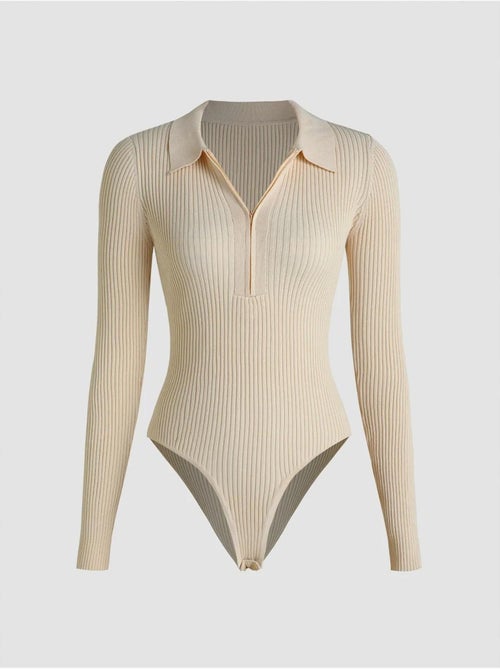 Polo-hals body met rits hiccup - Kiabi Polo-hals body met rits hiccup - Kiabi