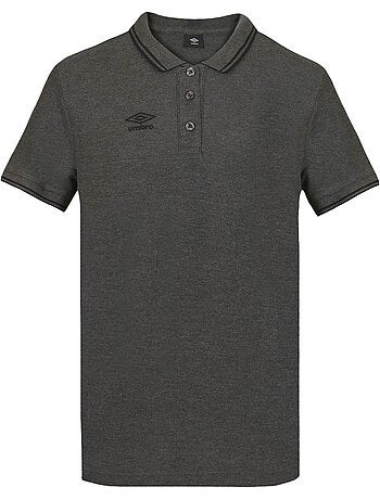 Polo homme bicolore en coton pique avec logo brodé umbro