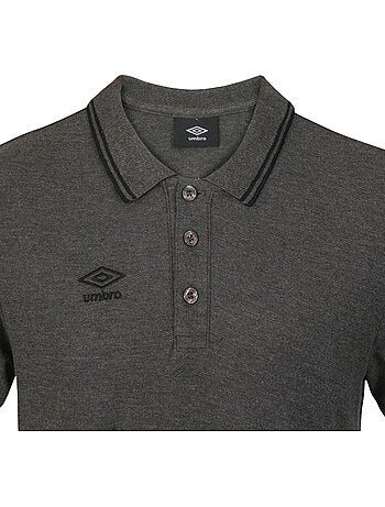 Polo homme bicolore en coton pique avec logo brodé umbro