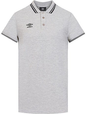 Polo homme bicolore en coton pique avec logo brodé umbro