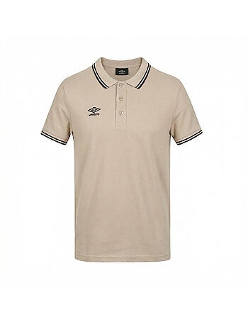 Polo homme bicolore en coton pique avec logo brodé umbro