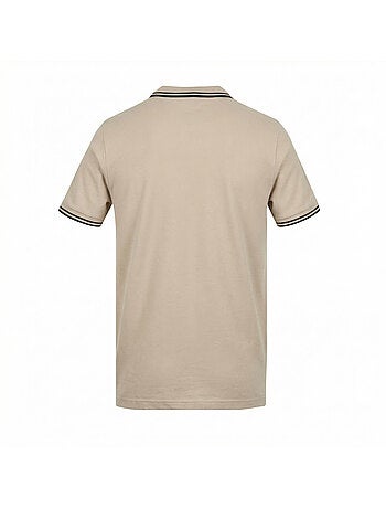 Polo homme bicolore en coton pique avec logo brodé umbro